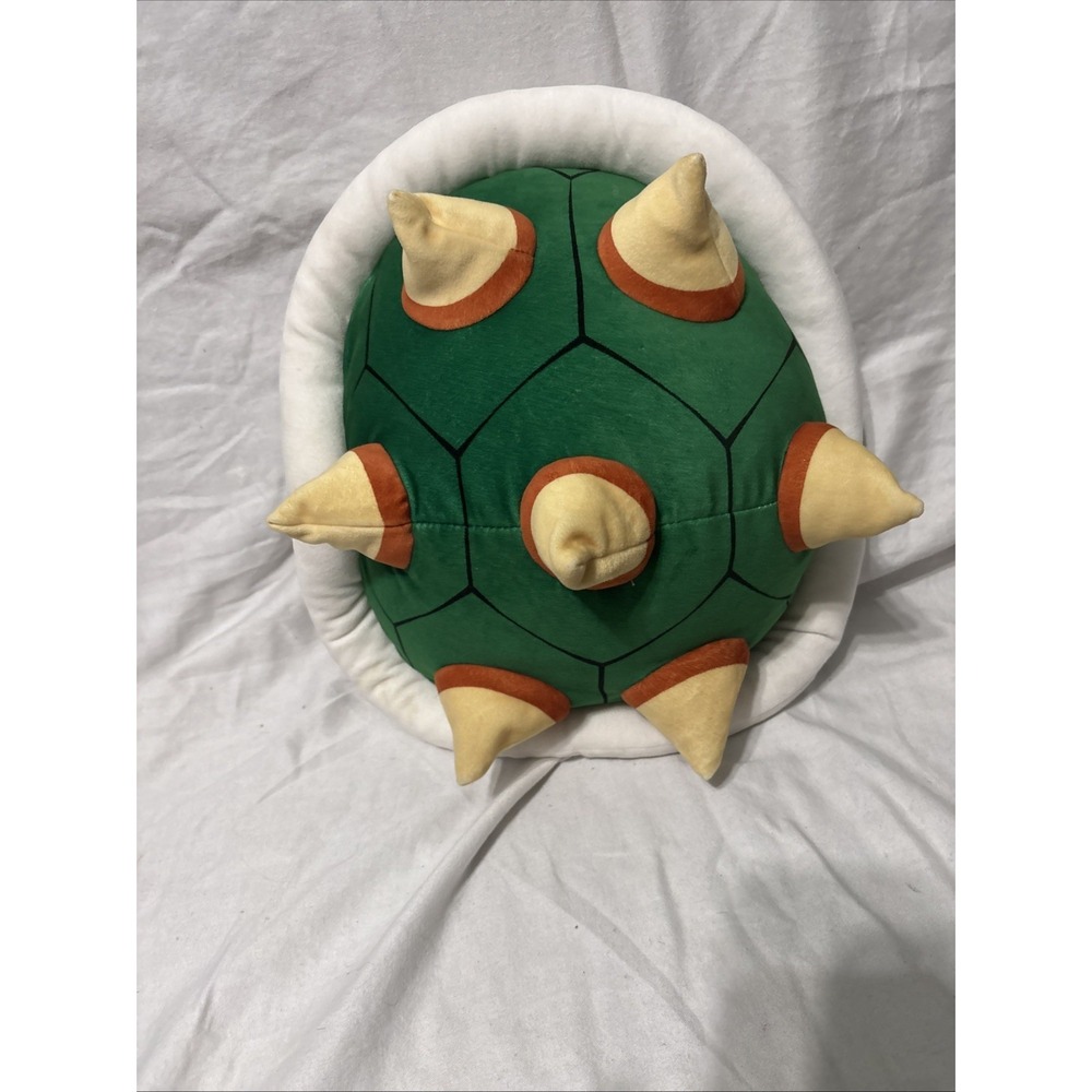 Nintendo Super Mario Bowser Green Turtle Shell Plush Toy Pillow Club Mocchi Tomy - Picture 6 of 6